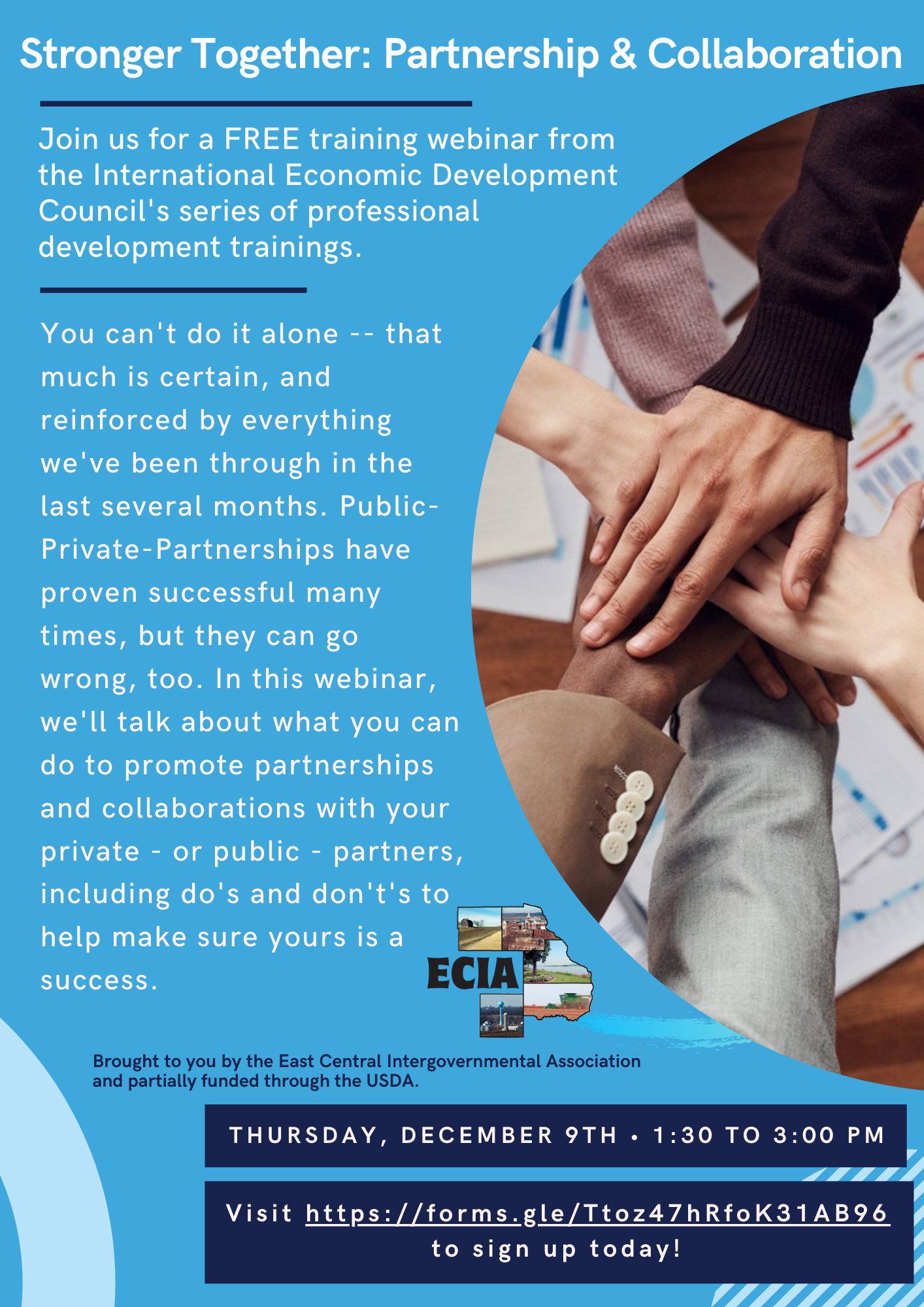 Stronger Together Partnership and Collaboration 12-9-21 PNG Flyer